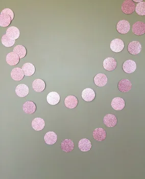 

Pink Glitter Circle Garland, Princess Party Decorations,First Birthday ,Baby Shower,Bridal Shower, Ballerina, Pink Decorations