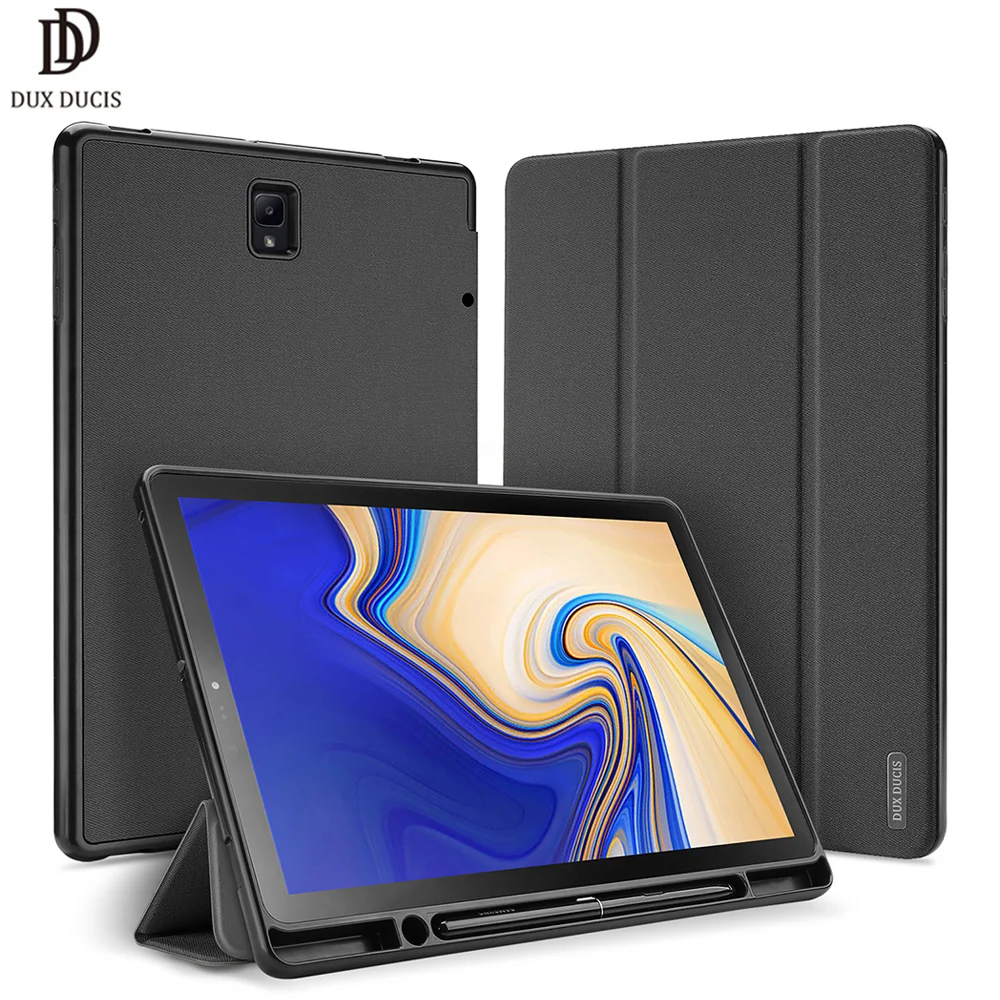 DUX DUCIS PU флип чехол для Samsung Galaxy TAB S4 10 5 умный 2018 T830 T835 с держателем ручки |