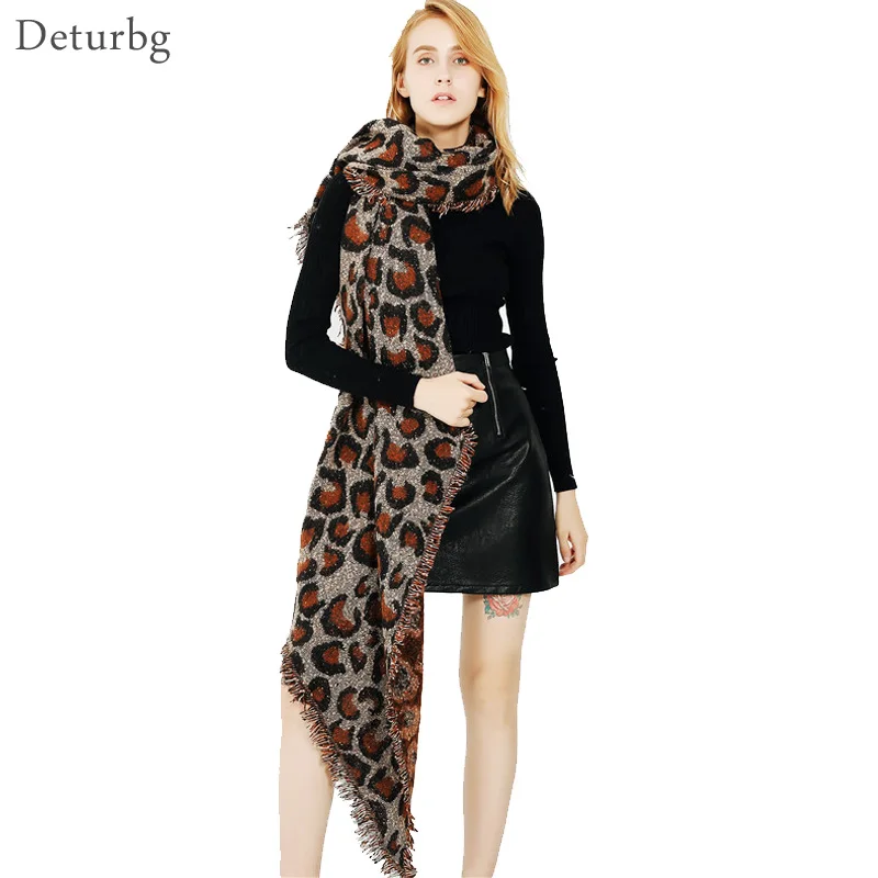 230x62 см Модный Леопардовый длинный роскошный женский шарф бренд кашемир пашмины шарфы для женщин платок-хиджаб кисточкой 2018 зима LE01