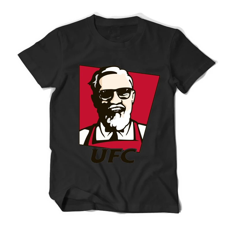 Летняя футболка Conor McGregor UFC KFC Colonel Harland Sanders с креативным дизайном, футболка с коротким рукавом, мужские хлопковые футболки, забавная футболка - Цвет: JP0039