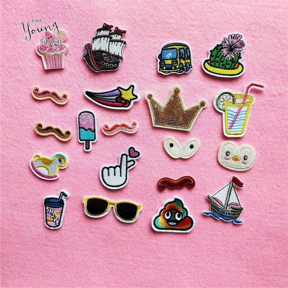 20 kinds for Choose Hot sale Crown Boat Car Patch Iron On