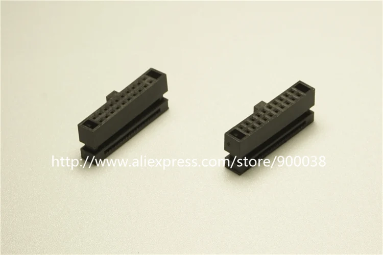 

20 Pcs 0.050" 1.27mm 20 Pin dual Row IDC Connector 2x10 P 20 position Rectangular Female Socket Receptacle Ribbon Cable