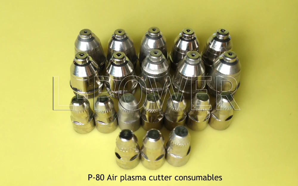 Plasma cutter accesories 120 pcs P80 torch consumables cutting electrode/tips suitable 80A plasma cutting gun
