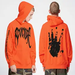 Оранжевый реванш печати толстовки с капюшоном Xxxtentacion толстовки Sad Рэппер хип хоп пуловер Swag хлопок Толстовка