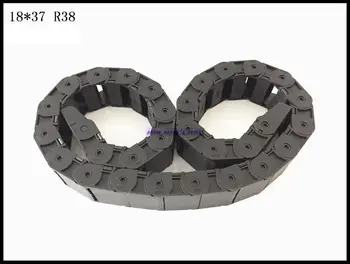 

1pcs 18x37mm R38 Cable Drag Chain Wire Carrier with End Connector 18mm x 37mm L1000mm 40" for 3D CNC Router Machine Brand New