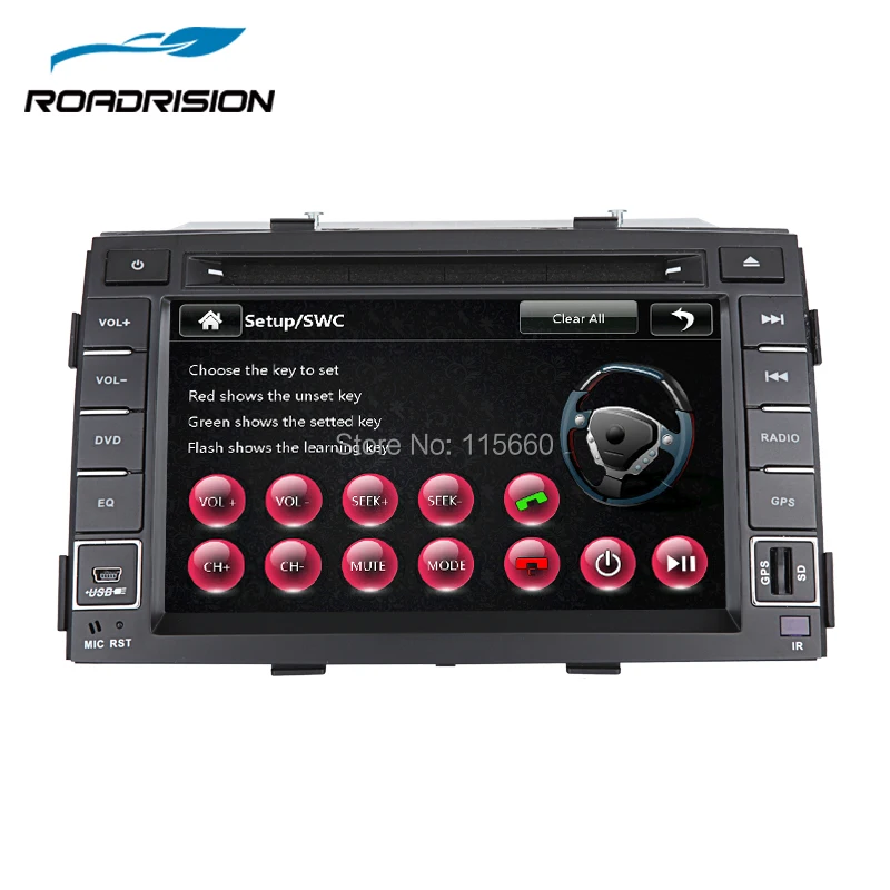 Roadrision 2Din 7 дюймов Автомобильная dvd магнитола плеер для KIA Sorento 2010 2012 gps Авто Радио