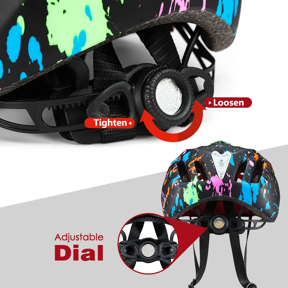 Kids Riding Helmets Cycling Bike Skating Children's full face Helmet Bicycle Protection LED Taillights Child Sport 4 5 6 7 years