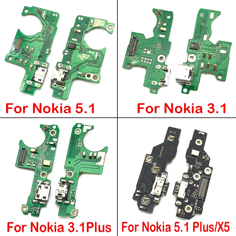 

USB Power Charging Connector Plug For Nokia 2.1 / 6.1 / 3.1 / 7.1 / 5.1 2018 Mic Microphone Flex Cable Board