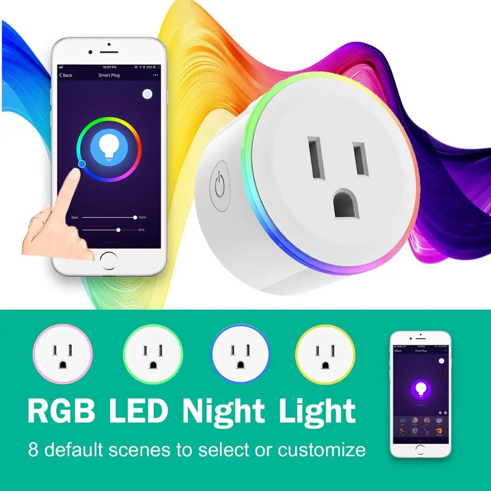LonSonHo Smart Plug Wifi Smart Socket US Plug Outlet 10A Works with Google Home Mini Alexa IFTTT Smart Life APP LonSonHo Smart Plug Wifi Smart Socket US Plug Outlet 10A Works with Google Home Mini Alexa IFTTT Smart Life APP