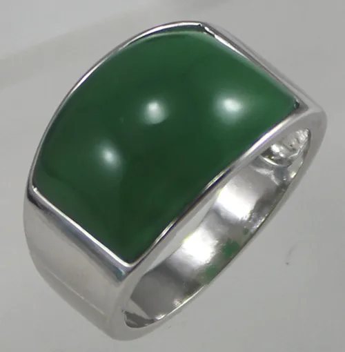 

Gros man vert Selling tassel indian jewelry jadeite bohemian adjustable rings argent plaqu anneau # 7--12