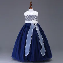 golden flower girl dresses o-neck Strapless pageant dresses for little girls curve shape muslim dresses 2017 cupcake blue crystal flowers baby girl dresses pageant dresses for little girls g284 1