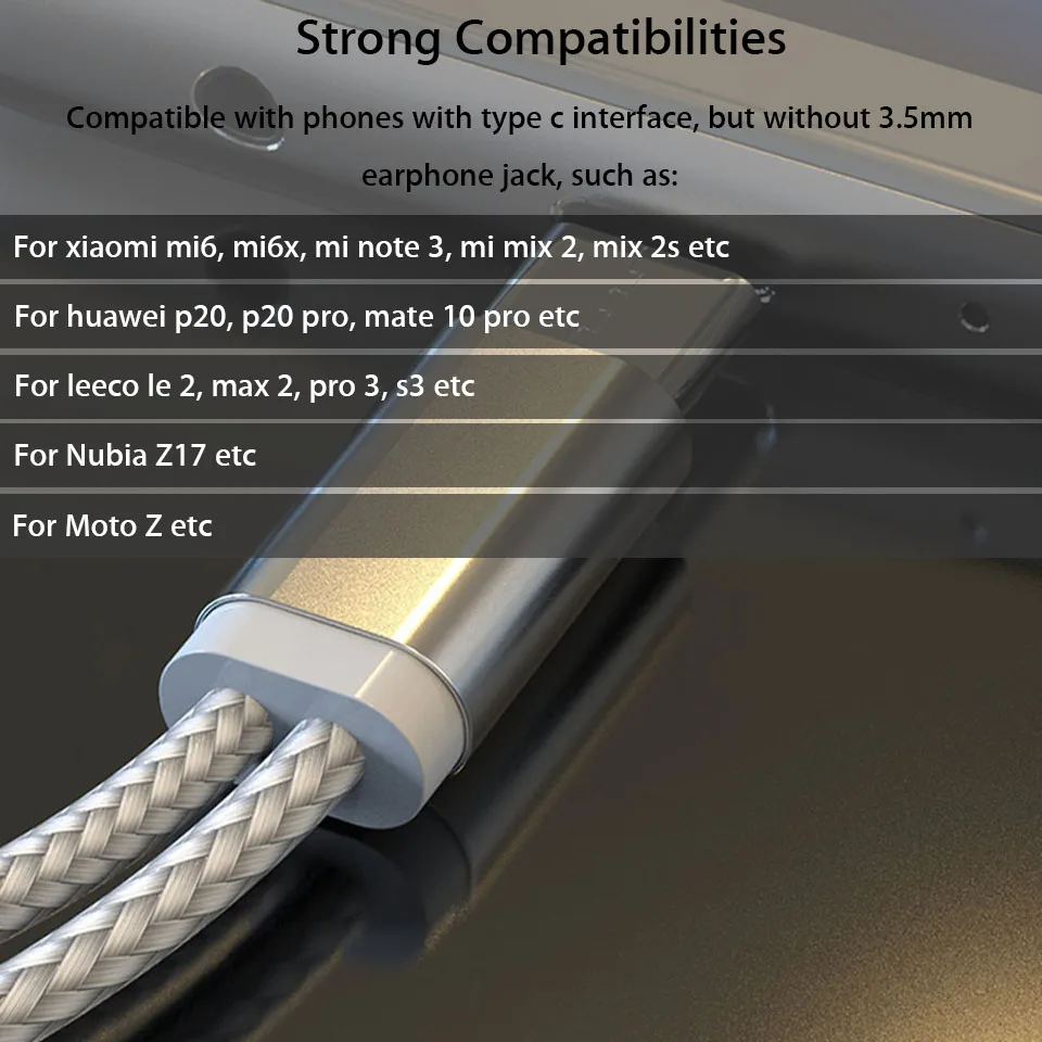 Usb type C адаптер зарядное устройство зарядный кабель до 3,5 мм разъем для наушников Aux аудио наушники конвертер для Xiao mi 6/mi x 2/2 s/Note 3