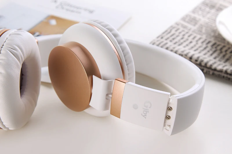 Luxury Headband Wired Big Headphones with Mic Portable Foldable On-Ear Headset with Microphone for Phones xiaomi PC Girls Kids
