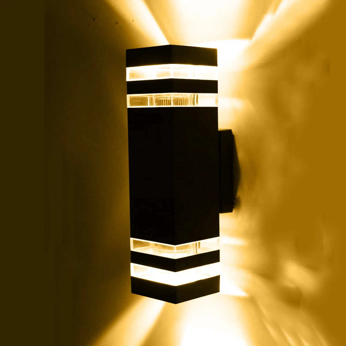 2 шт./лот, Современный наружный настенный светильник/напольный настенный светильник/светодиодный Светильники для крыльца/водонепроницаемый IP65 лампа AC85-265V - Испускаемый цвет: Тёплый белый