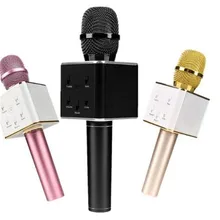 2017 Q7 Wireless Microphone Karaoke player KTV Singing Record Bluetooth speaker Support USB Stick For iPhone Android Smartphone