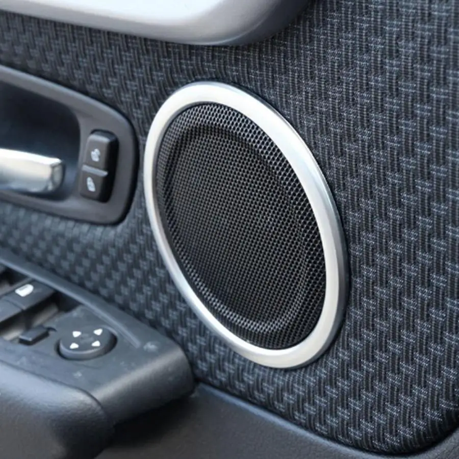 

4PCS ABS Chrome Car Door Speaker Ring Cover Trim for BMW X1 F48 2016-2018 Car Styling Door Speaker Ring Cover