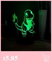 Новый 2018 довольно мультфильм магический набор светодиодный 3d-ночник 7 цветов пеленальный столик лампы Главная Декор номеров Праздничный