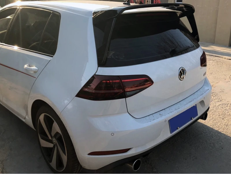 Для Volkswagen Golf 7 Golf 7,5 MK7 MK7.5- Спойлер ABS трехсекционный большой гоночное крыло грунтовка или черный или белый спойлер