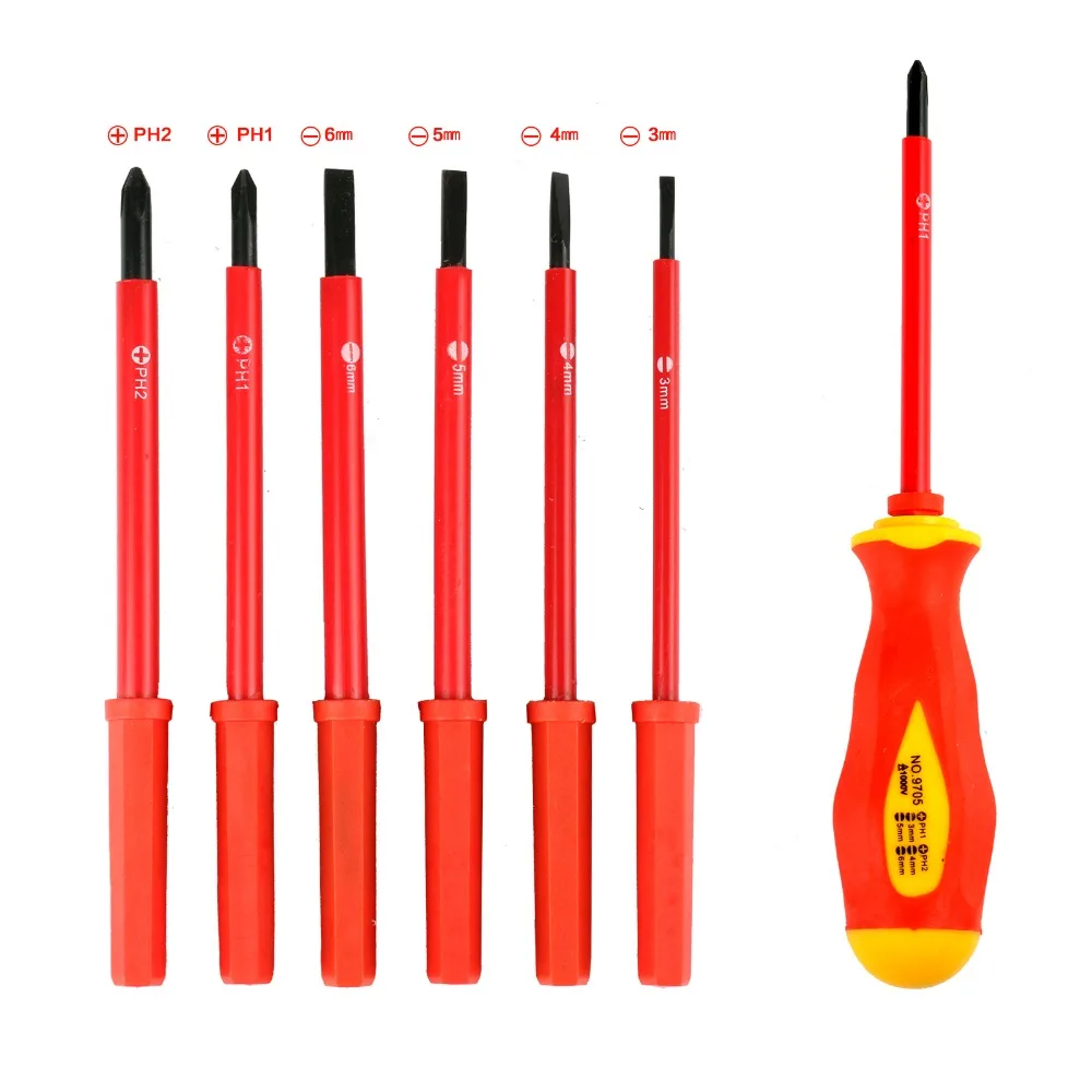 7pcs Insulated Screwdriver Set Voltage 1000V Multi Purpose