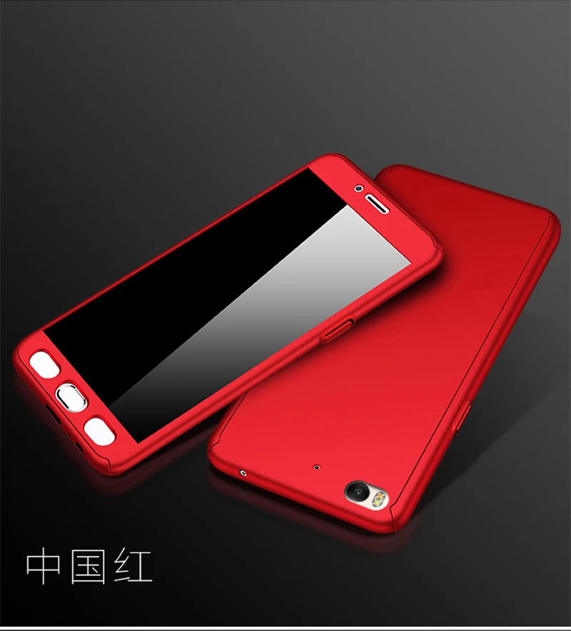 Xiaomi mi5s случае 360 протектор ПК Матовая крышка + закалённое Защитное стекло для mi5