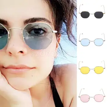 

4 Pieces Summer Vintage Octagon Sunglasses Unisex Retro Fashion Eyeglasses
