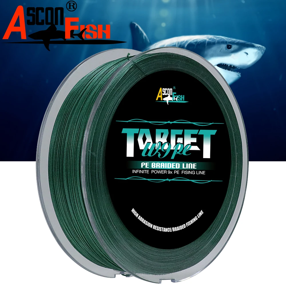 Аscon Fish 9 нитей поводки для рыбалки 500m пряди плетеная леска рыболовная шнур