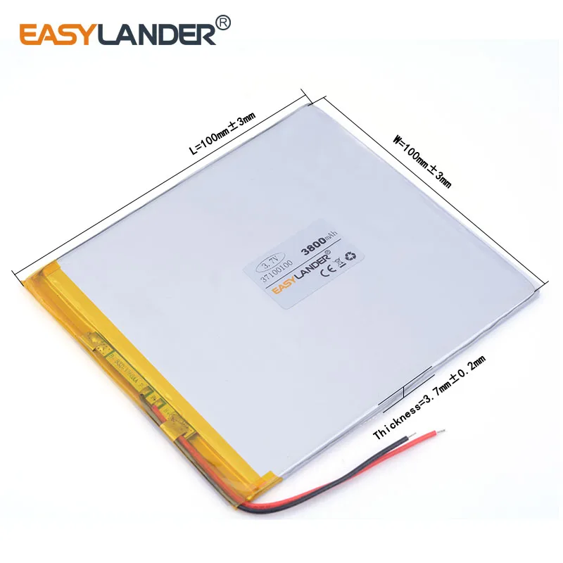 

best battery brand 1PCS free shipping Polymer battery capacity Tablet PC 37100100 4500mah For Power mobile Power bank,e-book