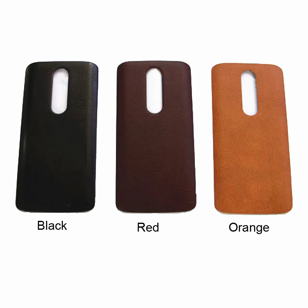 

Real Leather Battery Door Cover For Motorola Droid Turbo 2 XT1581 X Force Black/Red/Orange