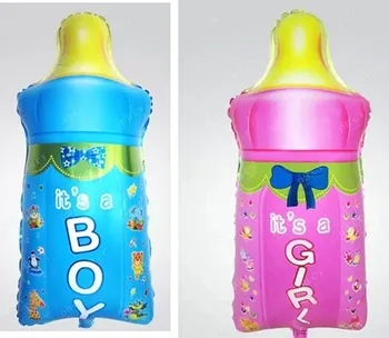 

50PCS/Lot Big Feeding Bottle Balloon Foil Helium Christening Birthday Playing Funny Toys Decor Children Inflatable Toys