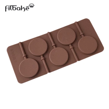 

FILBAKE Creative Supply 5 even Rounded Shaped lollipop Molds (comes with 6 small stick) Into The Oven Cake Mold Dessert Tools