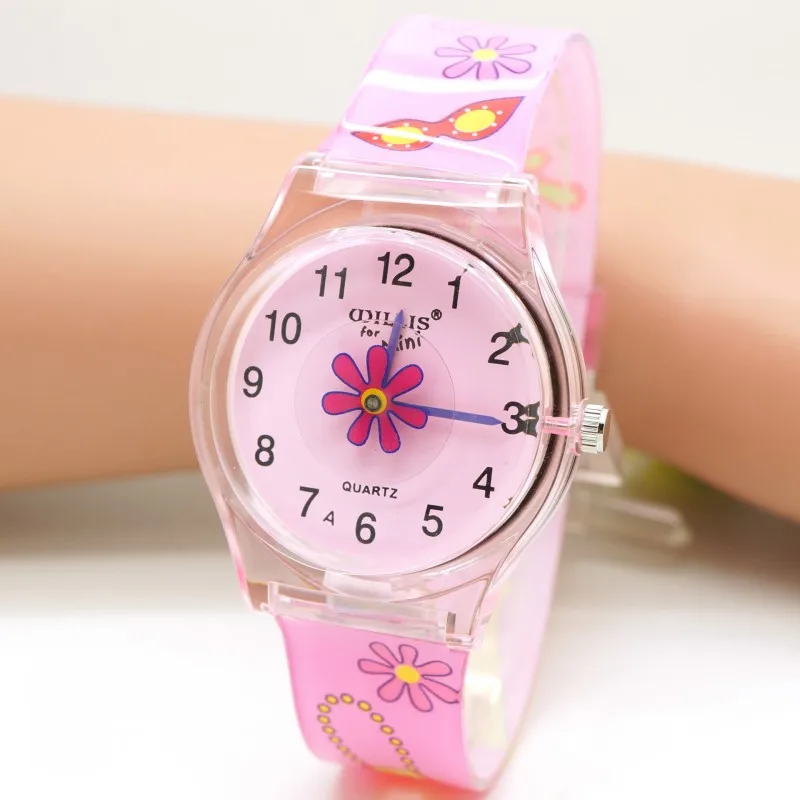 Новинка, женские брендовые кварцевые часы с цветами, водонепроницаемые наручные часы, силиконовые модные женские ультра тонкие наручные часы, Relogio Horlog - Цвет: as picture