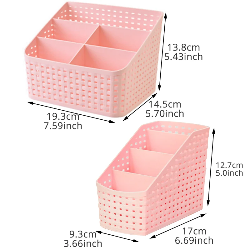 Пластиковый ящик для хранения косметики для стола, держатель для кистей для макияжа, офисные туалетные принадлежности для ванной комнаты, органайзер для ювелирных изделий
