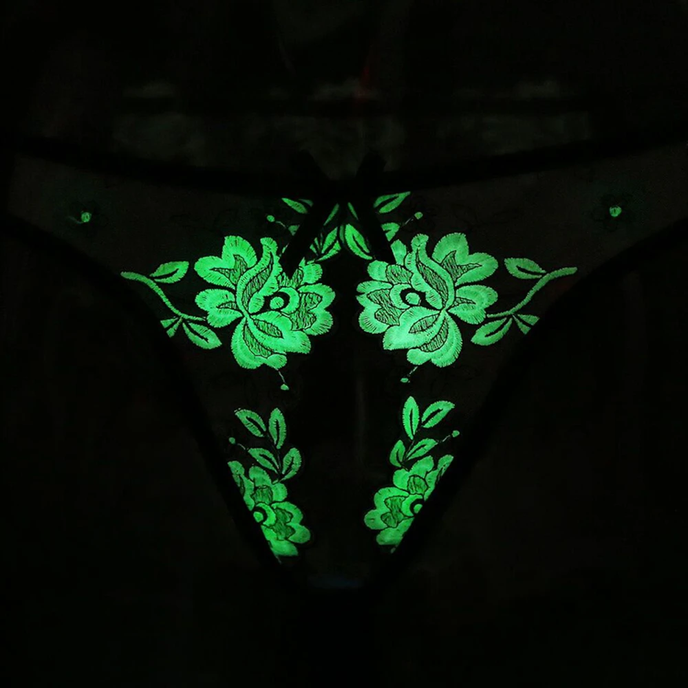 Tanga de encaje con entrepierna abierta fluorescente, interior, lencería erótica, Sexy, con parte trasera en T, nuevo estilo|Bragas| - AliExpress