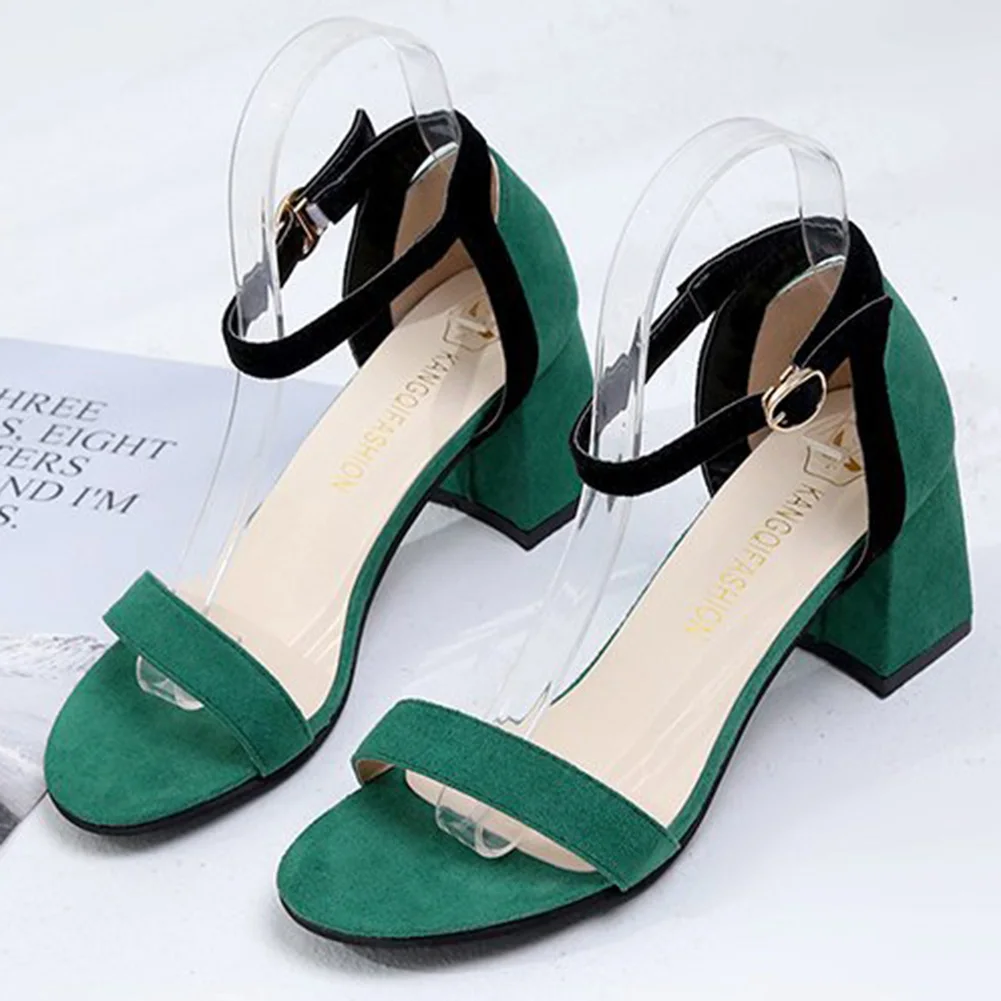 

2018 Ankle Strap Heels Women Sandals Summer Shoes Women Open Toe Chunky High Heels Party Holiday Dress Sandalias
