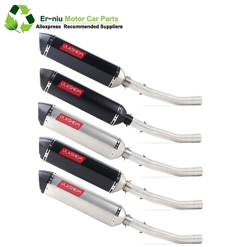 

Motorcycle Exhaust Escape Muffler Middle Contact Pipe Full System Slip-On For KAWASAKI ZX 10R ZX10R ZX-10R 2008 2009 2010