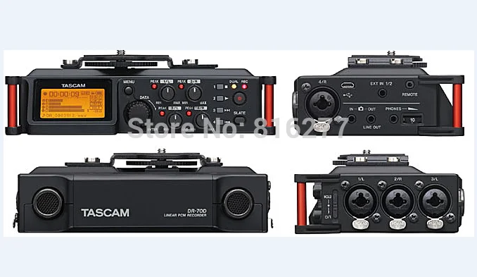 TASCAM DR-70D Профессиональный 4-канальный Регистраторы для SLR аудио микро-пленки запись четырехканальный Регистраторы и усилителей синхронный