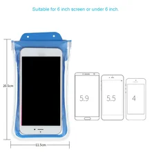 Водонепроницаемый плавательный мешок на открытом воздухе подводный Спорт мобильный телефон воздушный шар Чехлы с ремешком плавающий чехол для телефона сухие сумки