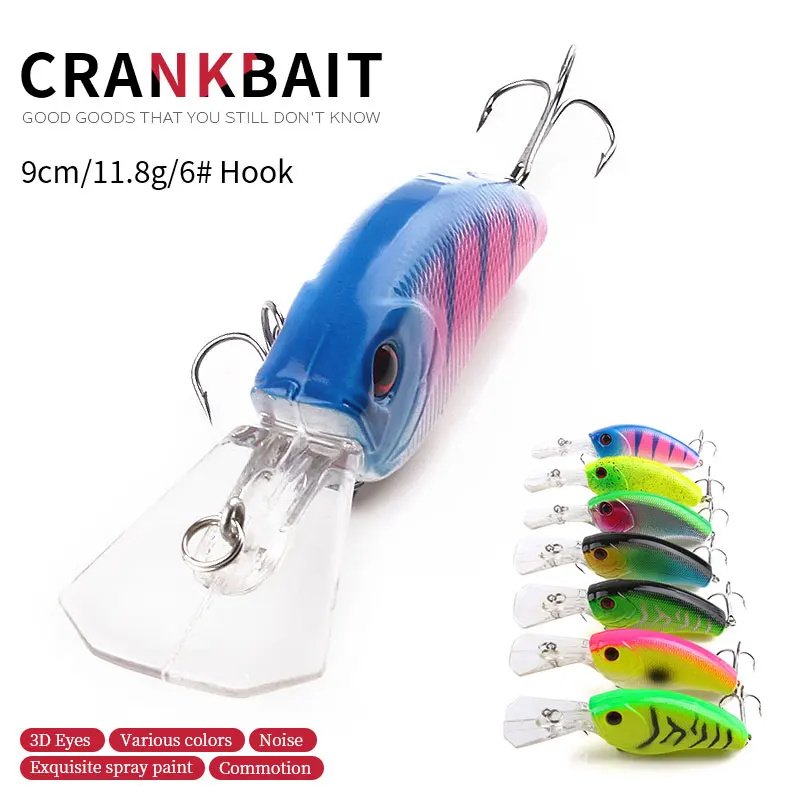 

2PC 9CM 11.2G hard Crank bait fishing lure crankbait carp Fishing tackle Minnow lure