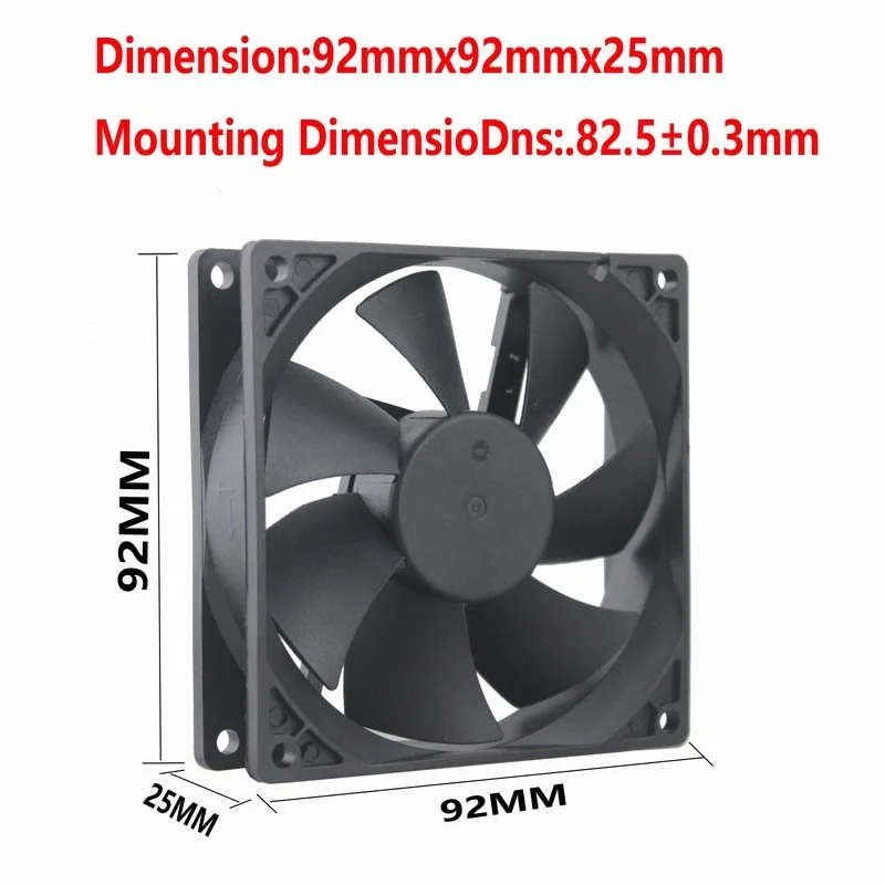 5 шт. Gdstime 2Pin 12 вольт 92x92x25 мм 90 9 см осевая машина потока Equitment Cooler Fan 9225|cooler fan|92x92x25mm