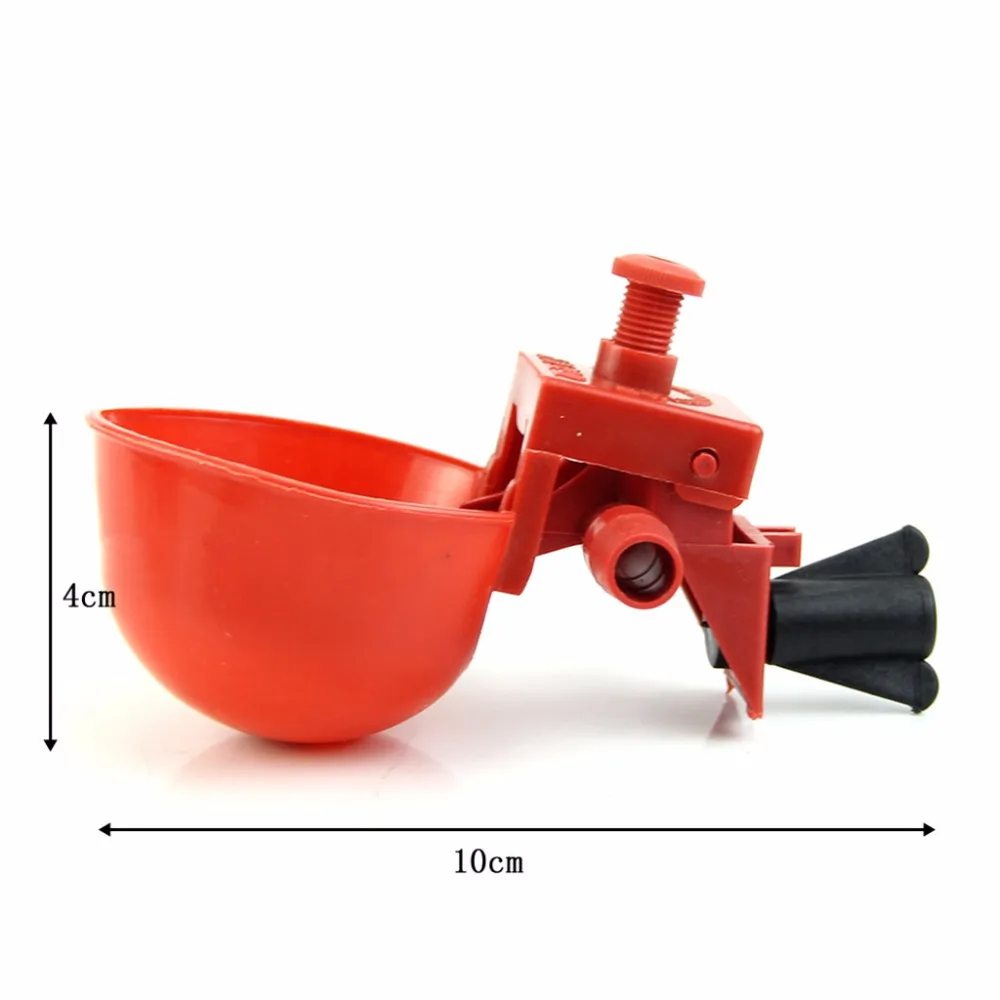 5Pcs Poultry Automatic Water Drinking Cups Bird Feed Coop Chicken Fowl Drinker Farm Animal Supplies