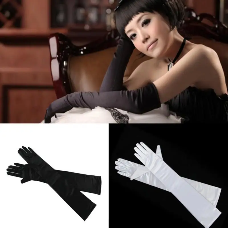 Женские сексуальные перчатки на палец, вечерние длинные перчатки для выпускного вечера