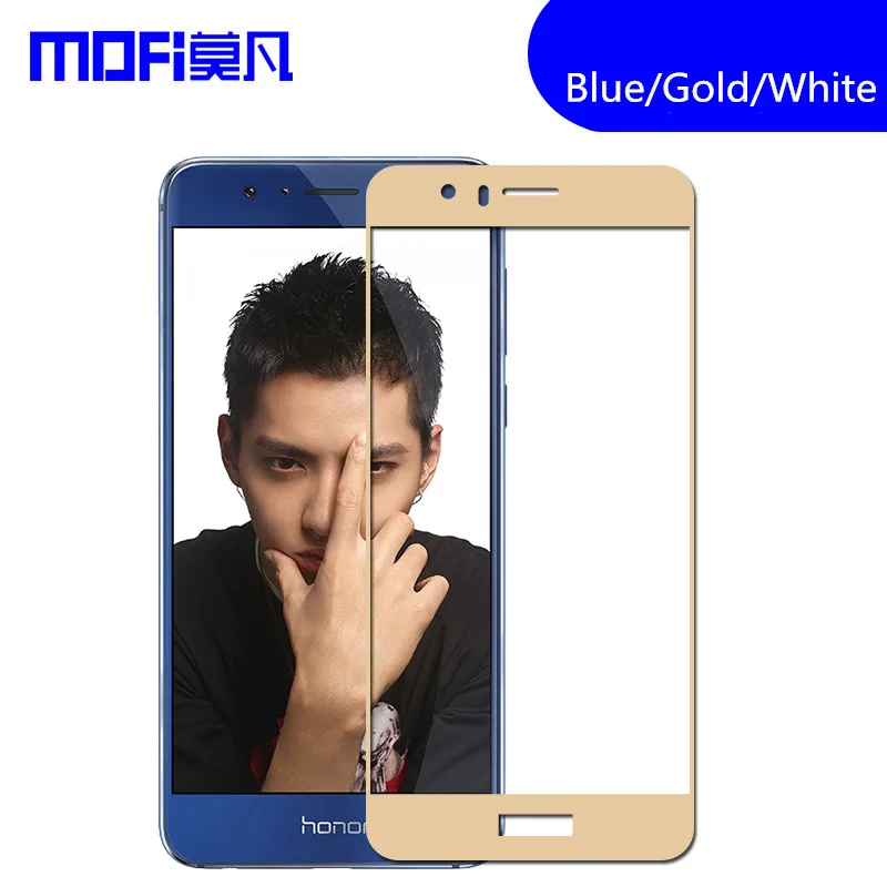 

For Huawei honor 8 tempered glass honor 8 glass MOFi for huawei honor 8 screen protector accessories full cover glass blue 5.2"