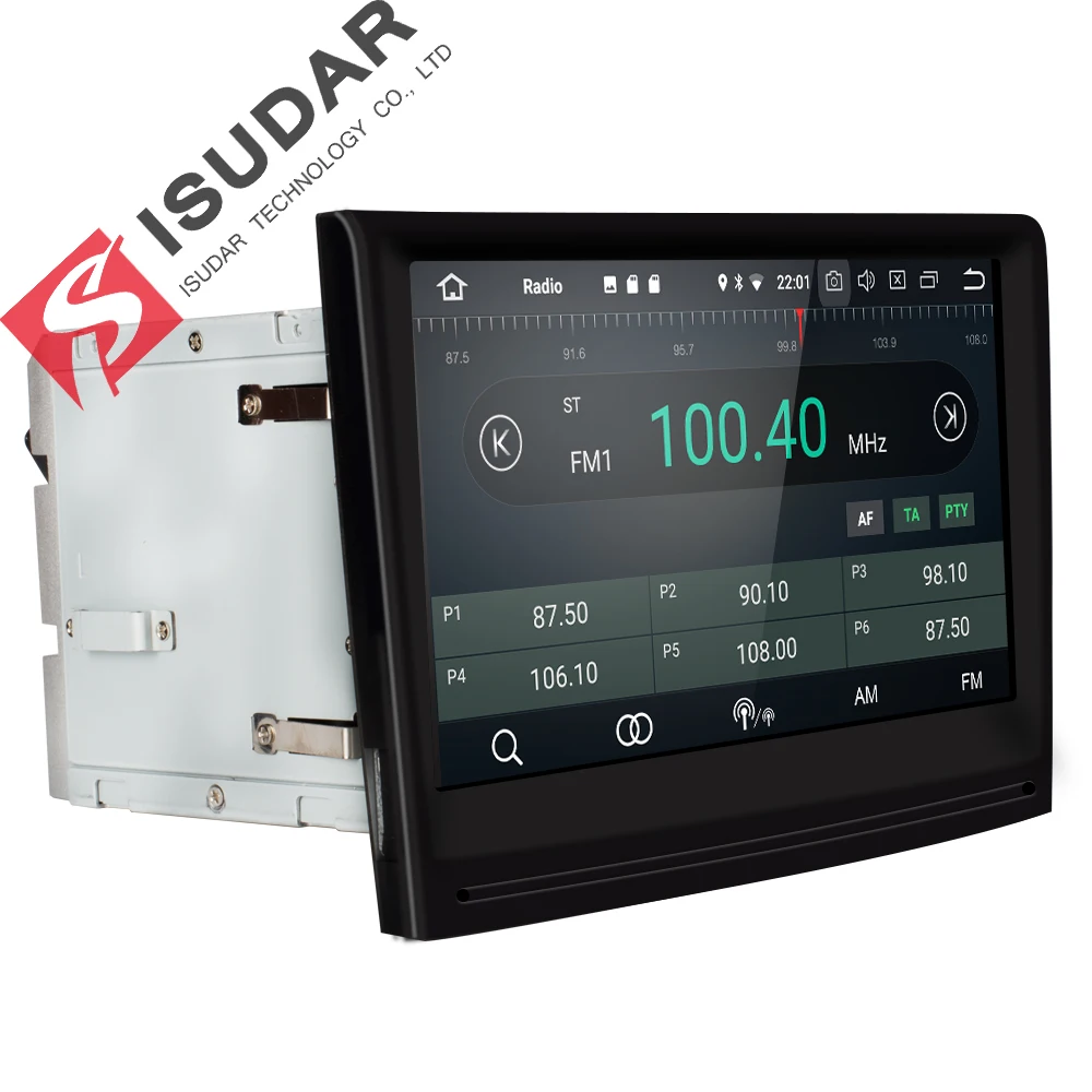 Isudar Автомагнитола 2 Din на Android 8.0 с Сенсорным 8 Дюймовым Экраном для автомобилей