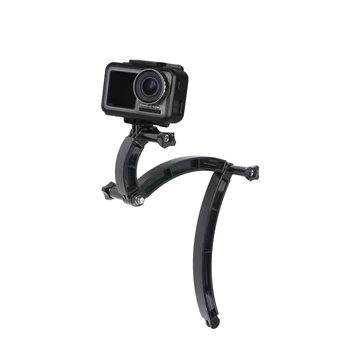 

motorcycle helmet mount extended arc bracket arm 3-way holder With fixed base for dji Osmo Action camera Accessories