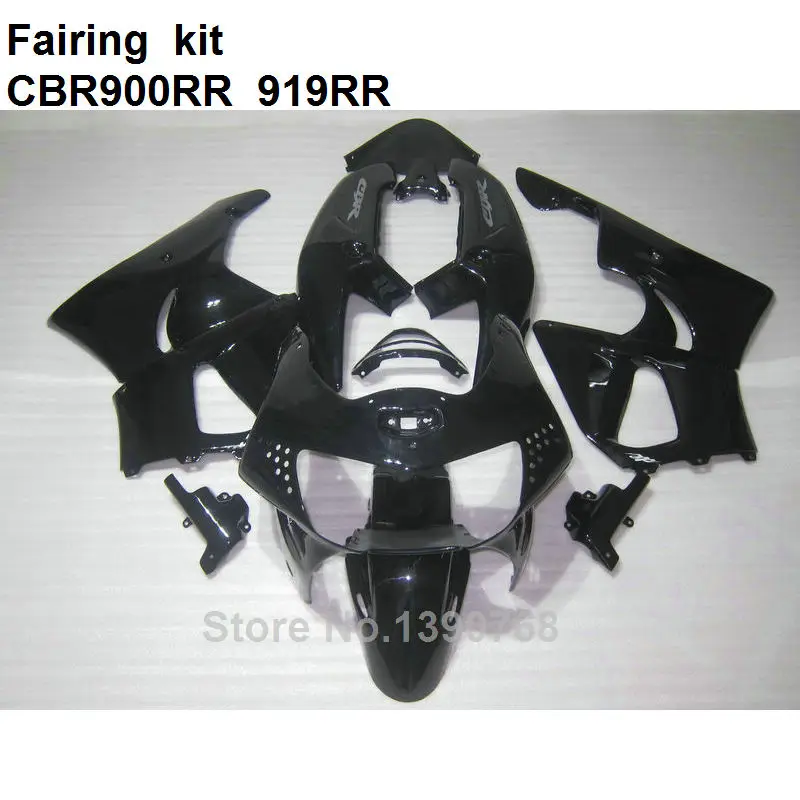 

ABS plastic fairing for Honda black CBR 919RR CBR 900RR 98 99 fairings kit CBR900RR 1998 1999 HB33