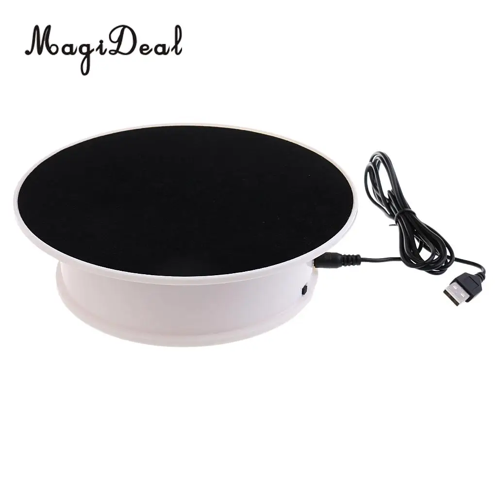 Double Use  360 Turntable Rotating Jewelry Watch Phone Ring Display Stand Holder Turn Table Plate Novelty Gift Toy