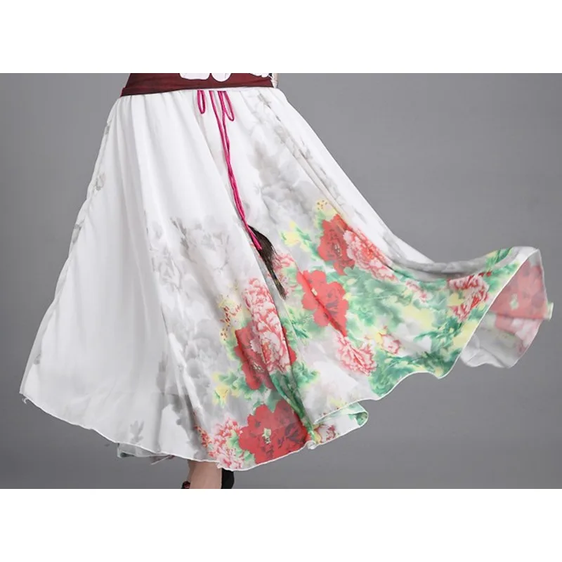2018-Vintage-Maxi-Skirts-Women-Solid-Boho-Chiffon-Saia-Longa-Summer-Vestidos-Tulle-Casual-Bohemian-Long_Style One