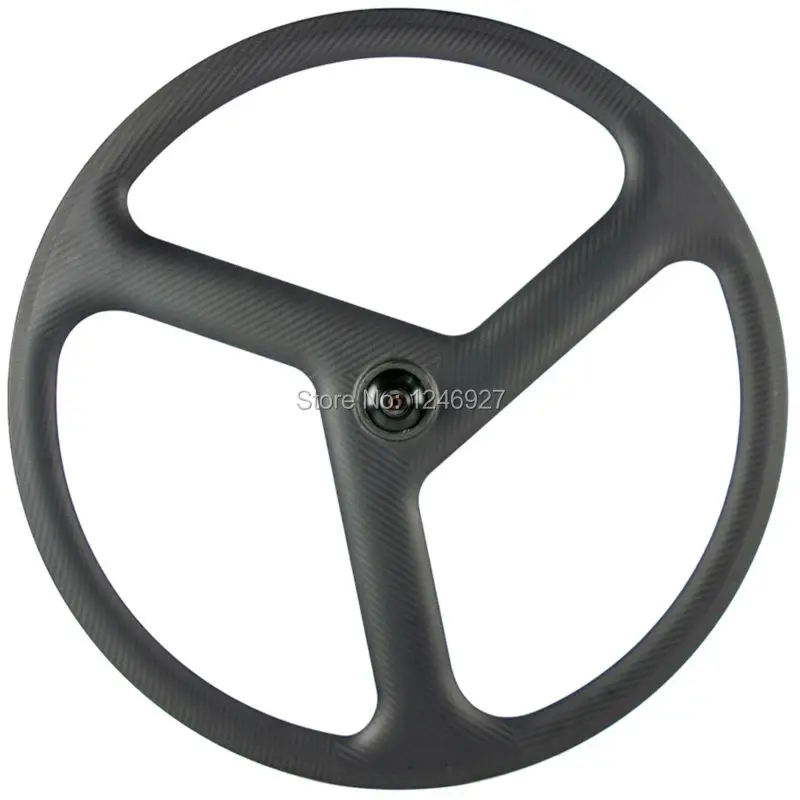 

2016 New Design Tri Spoke Carbon Wheel Tubular/Clincher 3 Spoke Wheel With Twill Weave For Road Bicycle