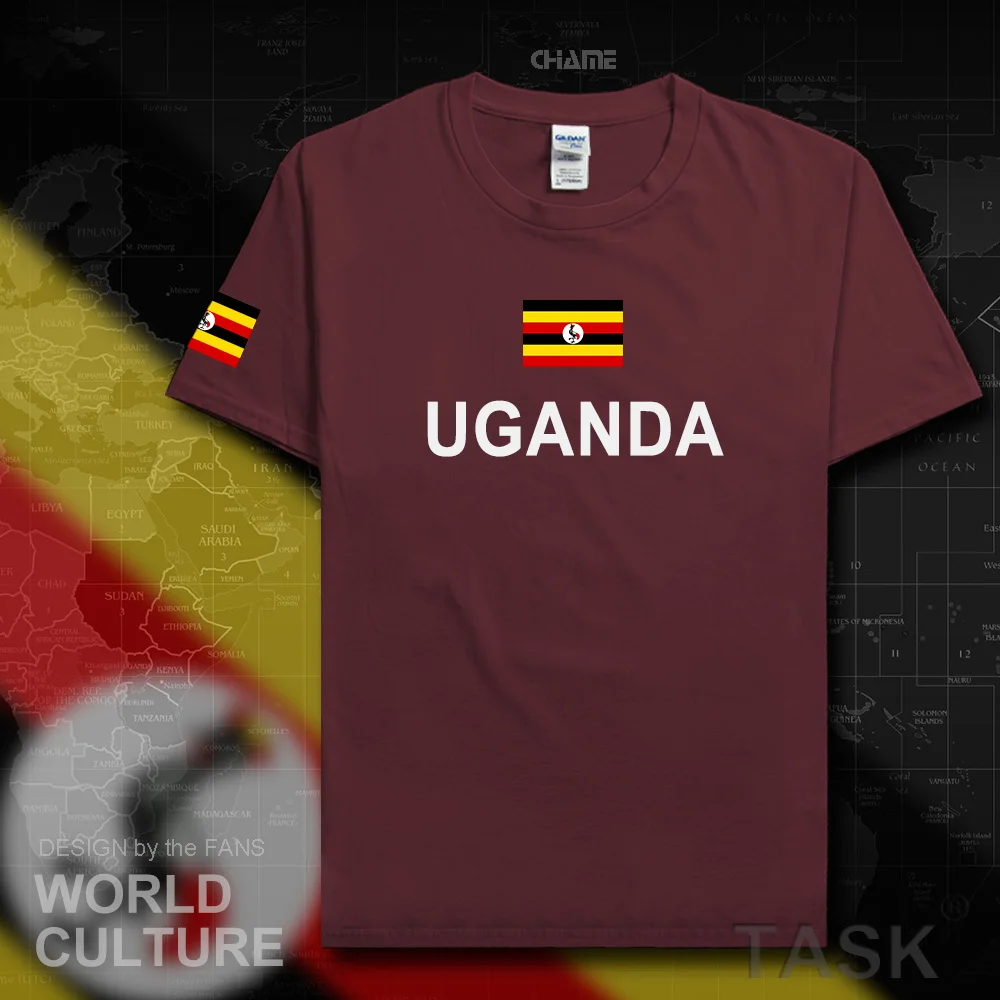 Ugandan мужские футболки мода 2017 трикотажные изделия командная нация 100% хлопок