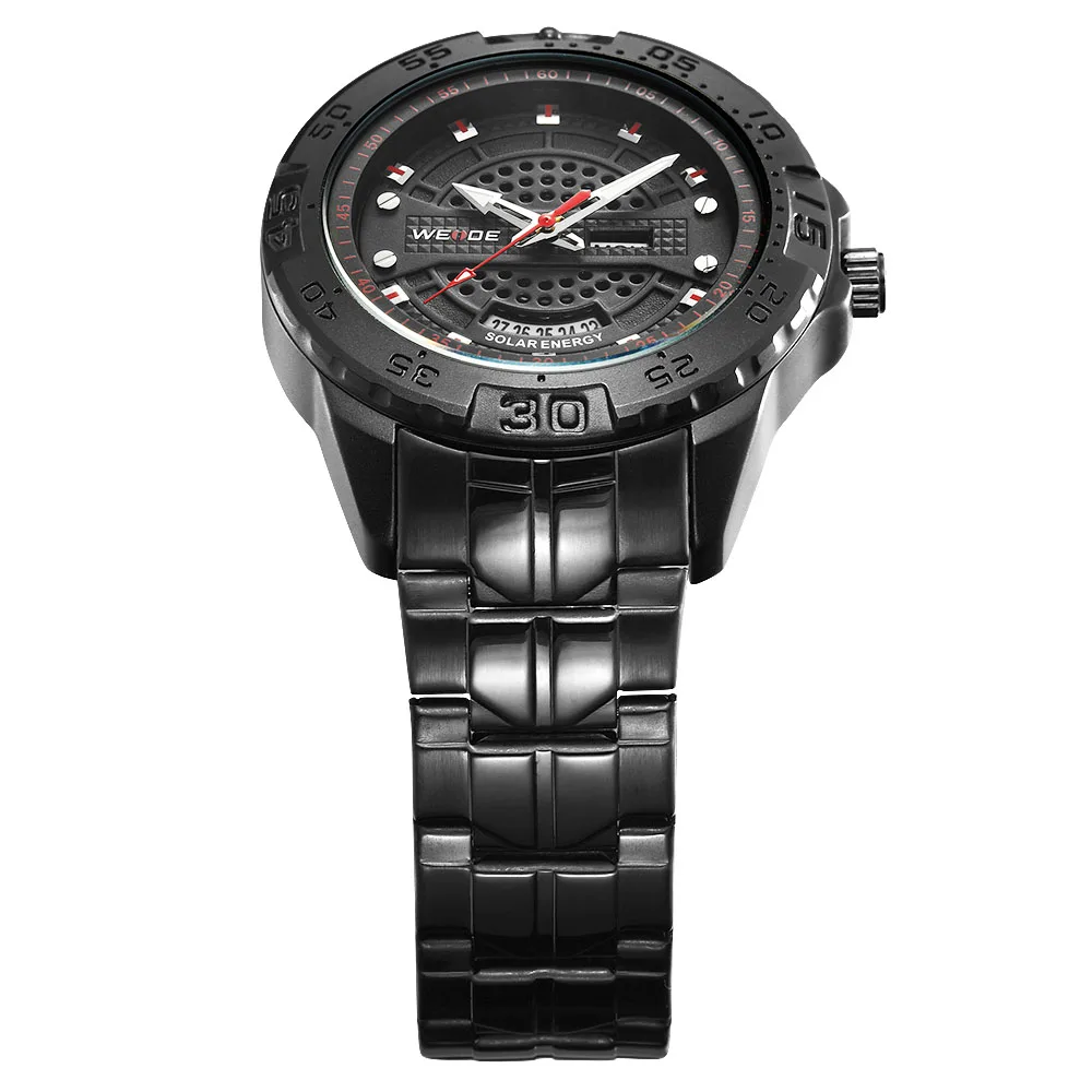 Серебряные полностью Стальные кварцевые деловые часы, спортивные водонепроницаемые мужские часы с солнечной энергией, подарок relojes hombre relogio masculino